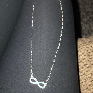 Lia Sophia rhinestones infinity necklace.